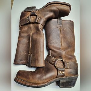 Frye brown moto buckle western style 8m boot